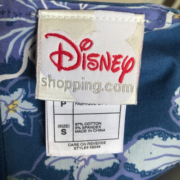 Womens Small Vintage Disney Store Sleeveless Hawaiian Knee Length Shift Dress - Picture 2 of 12